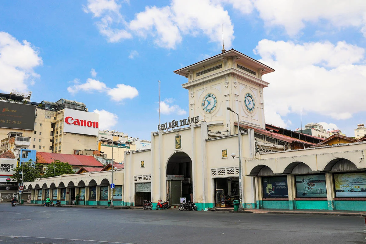 The historic Ben Thanh Market in Saigon